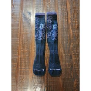 SMARTWOOL Women's Ski Full Cushion Otc Socks - purple iris Floral - M Retired